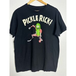 Ripple junction Rick and Morty pickle Rick black tshirt sz L